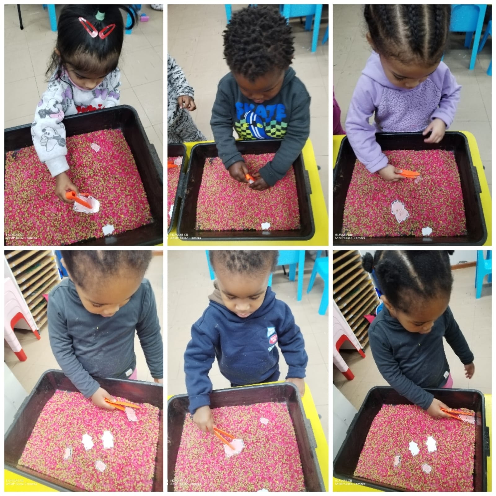 Sensory bin play in the classroom